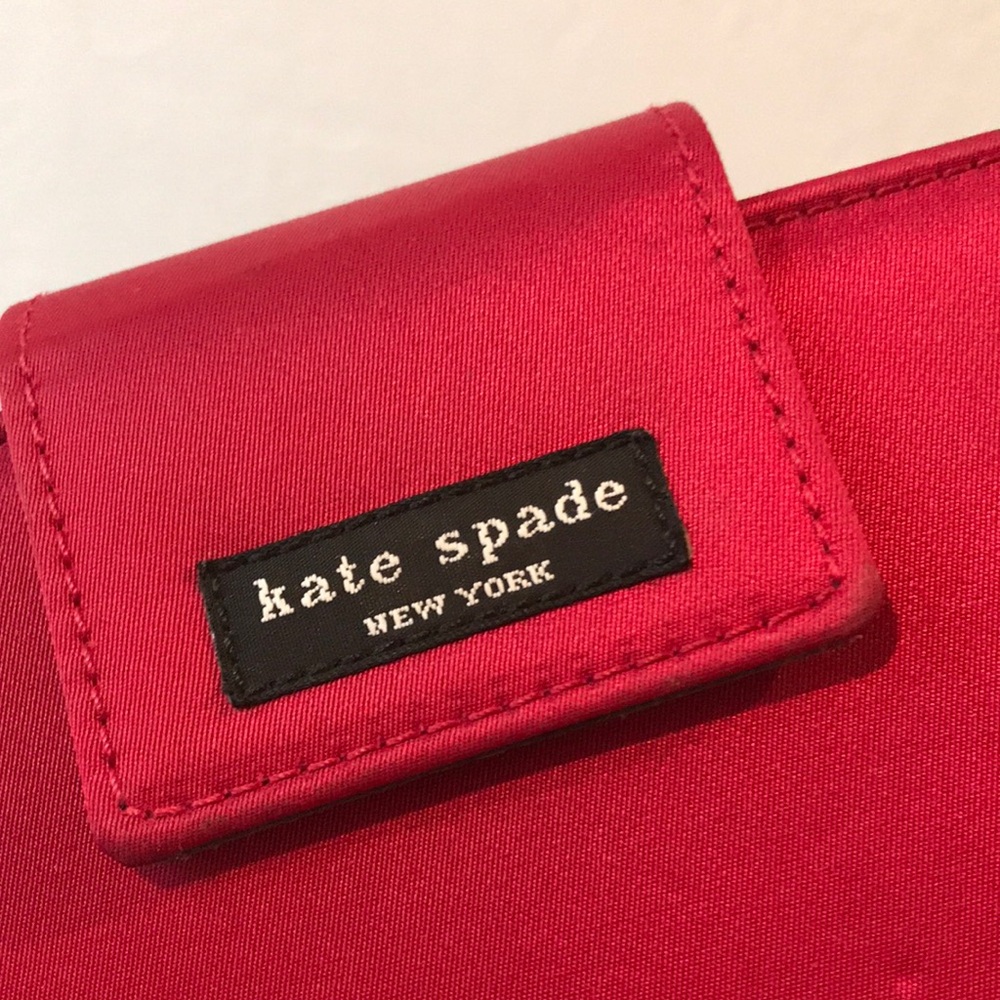 RARE Vintage Kate Spade Red Nylon Agenda Personal Planner Mini Binder - Picture 6 of 11